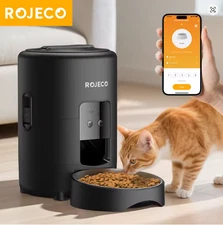 ROJECO Automatic Pet Feeder 2L Smart Cat Food Kibble Dispenser Wi-Fi App Remote