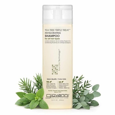 Tea Tree Shampoo with Cooling Peppermint - Deep Clean & Condition - 8.5 oz