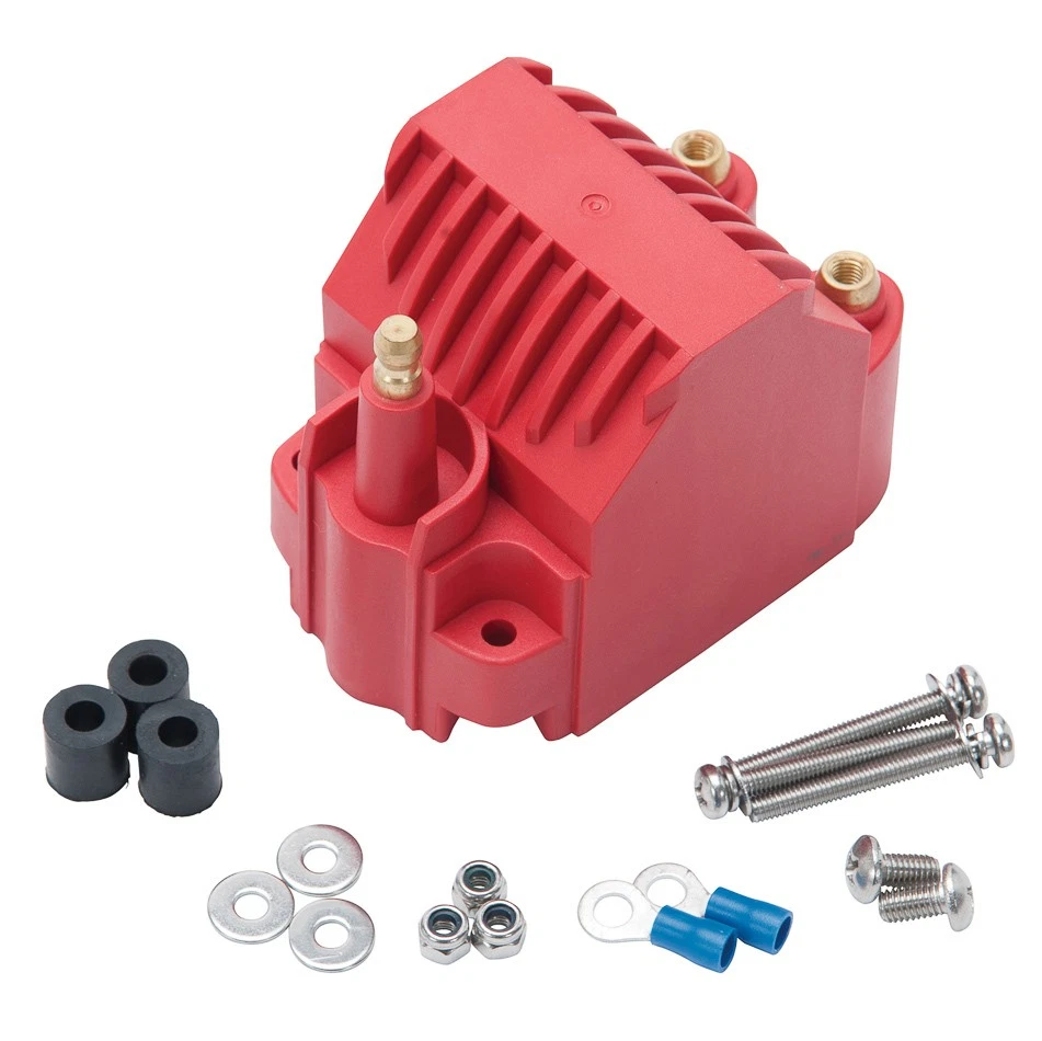 Edelbrock 22742, One Max-Fire Ignition Coil Universal Dome Style Red Performance - Image 3 of 4