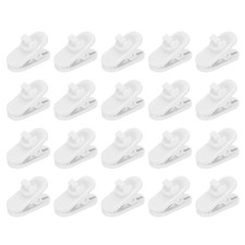 20 Pcs 360 Degree Rotate Headphone Wire Clip 0.94"x0.39"x0.59" White