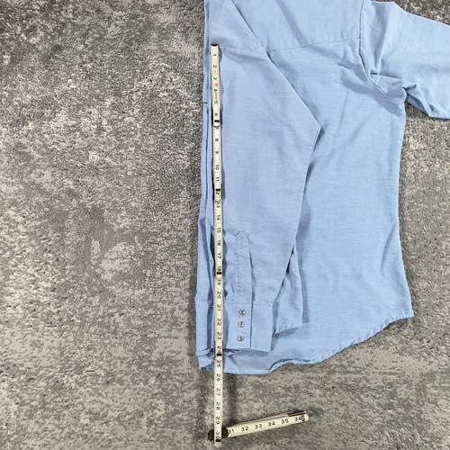 Ely Cattleman Shirt Mens XL Blue Western Pearl Snap Long Sleeve Cowboy Ranch - Picture 10 of 12