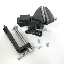 Cast Iron Bench Vice, 360°Swivel Base Table Vice, 2-in-1 Dual-Purpose Combine...