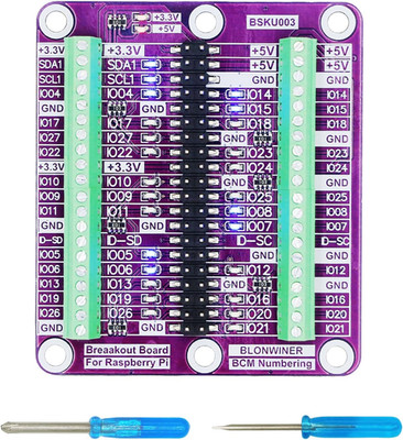 Breakout Board for Raspberry Pi with GPIO Status LED and Terminal Block Shield H