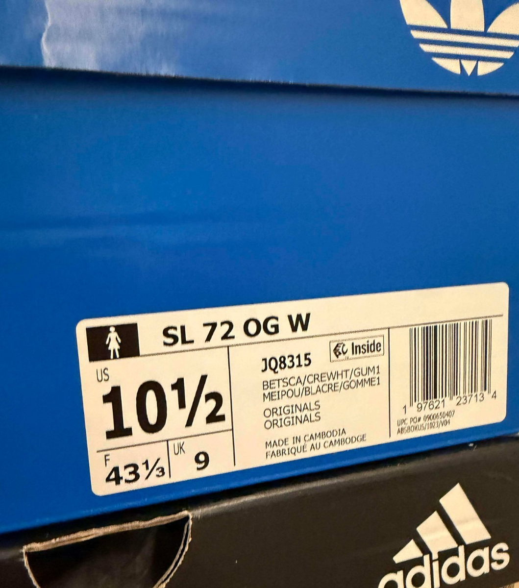 SIZE 10.5 - NEW Adidas Women's SL 72 OG Originals Red/White JQ8315