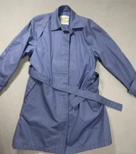 Vintage Periwinkle Blue London Fog Raincoat Jacket size 12 Reg