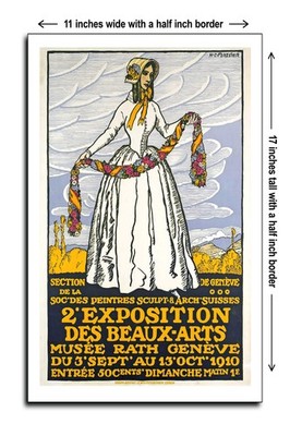 1910 2nd Geneva Fine Arts Exhibition - 11x17 Poster