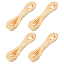 4 Pcs Faux Suede Leather Cord, 2.6mm x 5.5 Yards Flat String, Beige