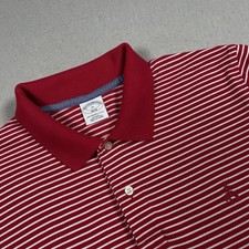 Brooks Brothers Performance Polo Shirt Mens XL Slim Fit Red White Striped