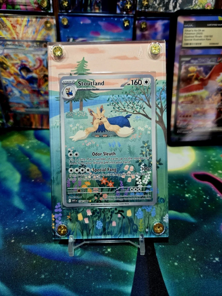 x3 Pokemon Lillipup Herdier Stoutland IR White Flare Extended Art Case - Image 4 of 4