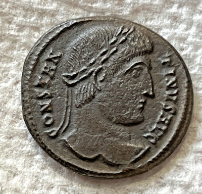 Ancient Roman Empire Coin Constantine I. Heraclea 322 AD. Vows Wreath VOT.XXX