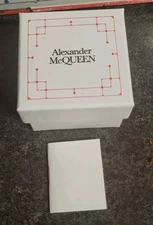 ALEXANDER McQUEEN Jewelry Ring Box 2.75” X  2” X 2.75” & Booklet Nice