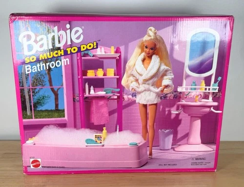Vintage 1995 Barbie So Much To Do Bathroom Playset 67151 Sealed New In Box