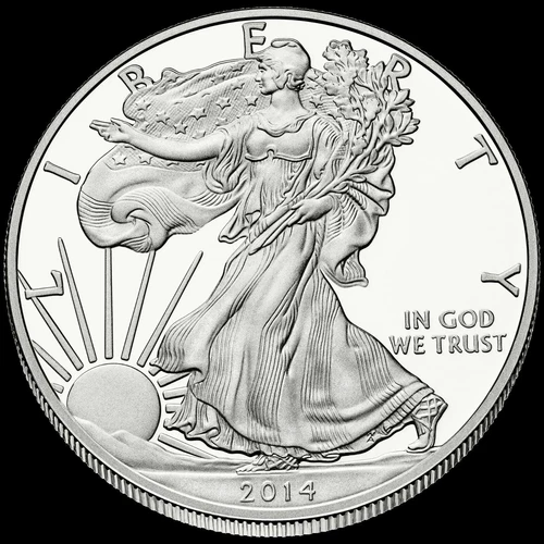 2014 AMERICAN SILVER EAGLE UNCIRCULATED ONE TROY OZ .999 FINE