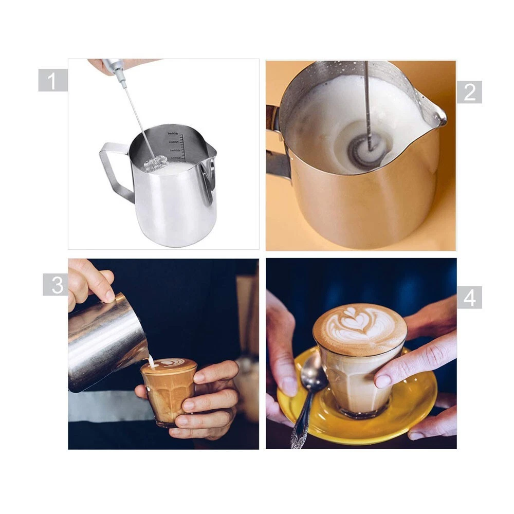 Milk Frother Set Mixer Stirrer Eggbeater Handheld Kitchen Cafe Electric