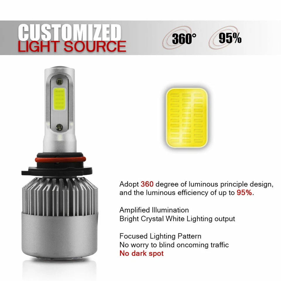 Para Caprice 1987-1990 6000K Blanco Faro LED Bombillas de haz alto y bajo COB Foto 4 de 4