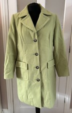 Joanna Hope Apple Green Peacoat Overcoat Womens Size 16
