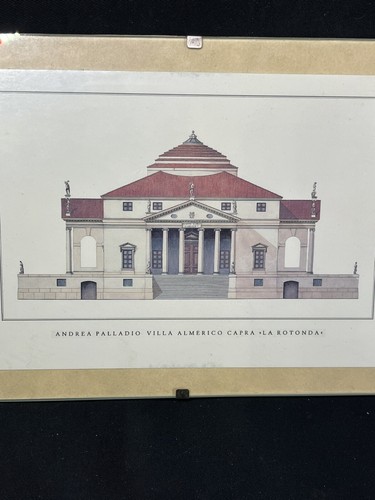 ANDREA PALLADIO VILLA ALMERICO CAPRA LA ROTONDA PRINT 5 X 7” PLAQUE - Picture 2 of 7