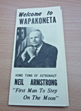 NEIL ARMSTRONG Apollo 11 Heimatstadt Wapakoneta orig. Infoblatt 23x15cm selten