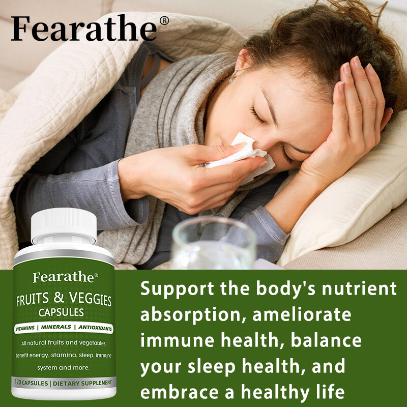 Fruit And Vegetable Capsules - Support Energy And Endurance, Immune Health