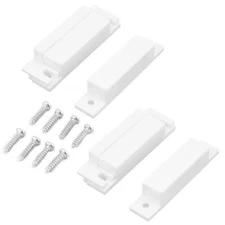 Home Wired Alarm Security Magnetic Door Contact Reed Sensor Switch White 2 Sets
