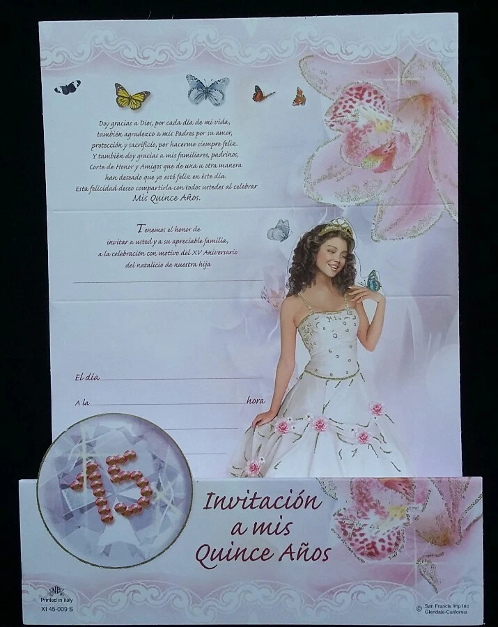 Invitaciones de Quinceañera (Spanish Quinceañera Invitations)Fiesta,Favors15anos