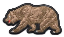 CALIFORNIA BROWN BEAR LARGE Iron On Patch Wild Animal Forest Zoo Woods