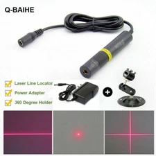 Red 648nm 650nm 10mW Laser Dot Line Cross Diode Module with Adapter & Holder