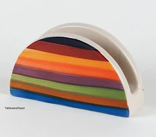 Philippe Richard, RONDO, Napkin Holder, MINT Condition! Multicolor Stripes