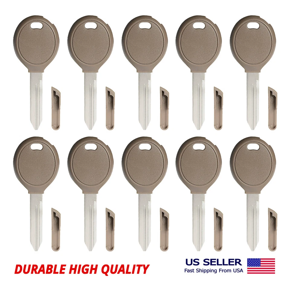 10X Llave Carcasa Hoja Y160 TAN para Chrysler con Soporte para Chip Foto 2 de 2