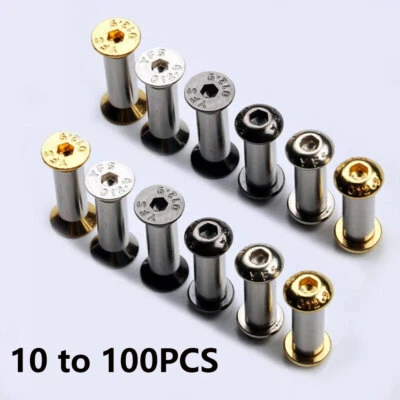 Stainless Steel Brass Knife Handle Pins Fasteners Rivets Screw Bolts DIY LOTS