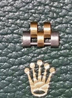 100% AUTHENTIC LINK FOR ROLEX TWO TONE MID SIZE 12mm 18K & STAINLESS JUBILEE NEW
