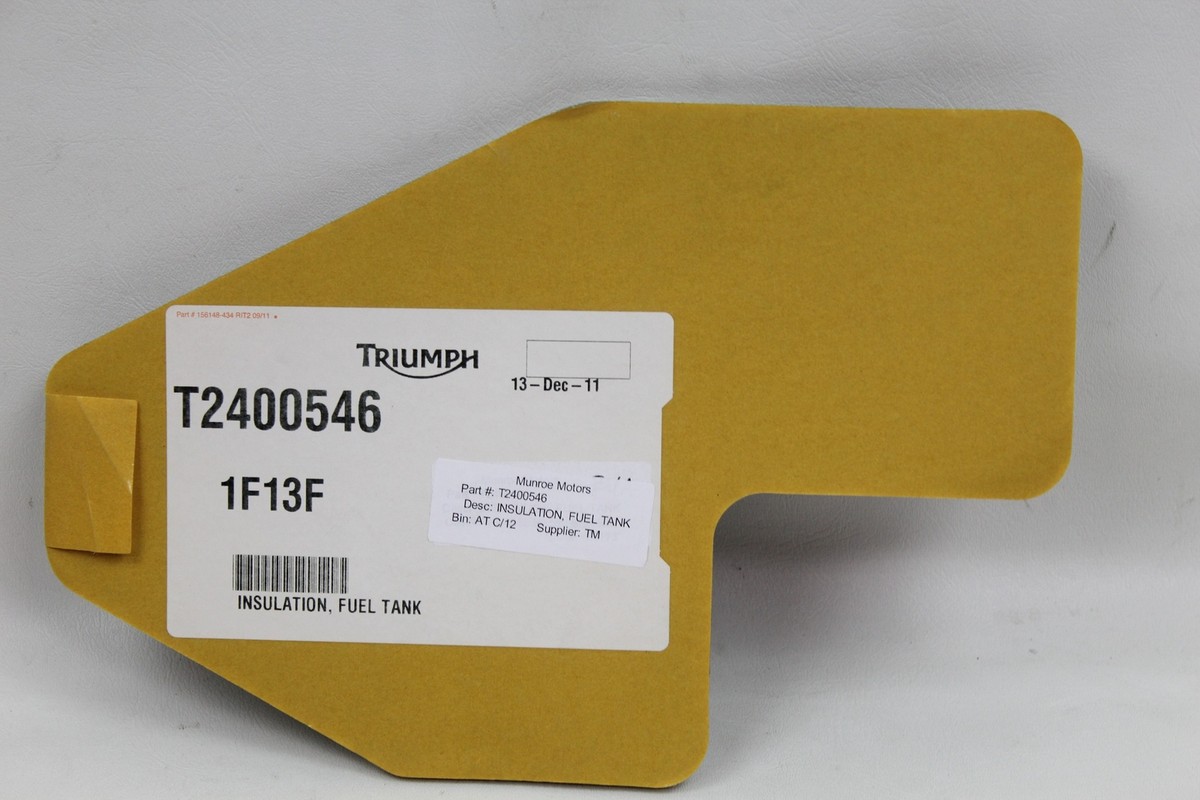 Triumph Speed Triple 1050 OEM Fuel Tank Insulation Pad T2400546 | eBay