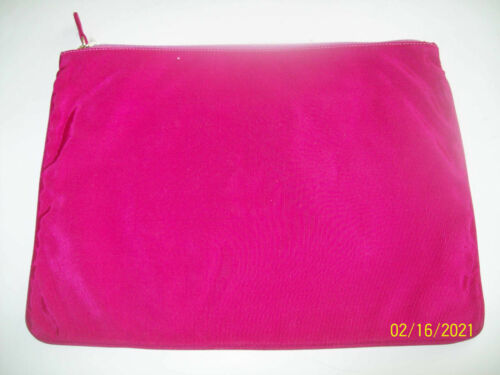 Mila Schon Grosgrain Clutch Handbag New Fuchsia Pink 13 x 9 1/2 with tag - Picture 3 of 4