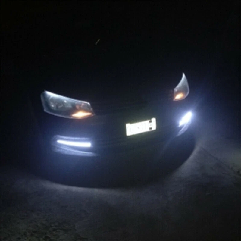 2x Blanco 12V 10-LED Luz de circulación diurna DRL Coche Niebla Luz de conducción diurna EE. UU. Foto 2 de 4