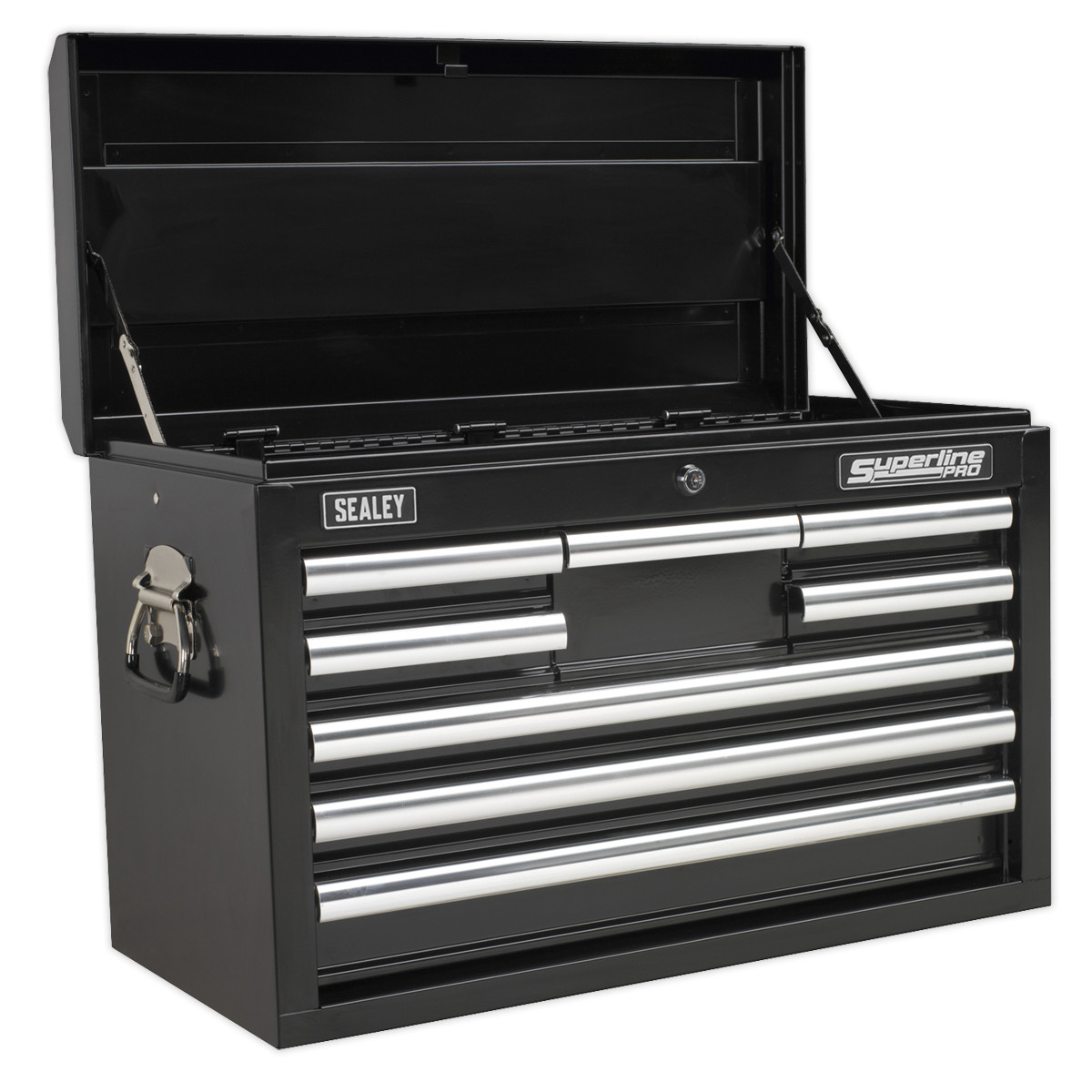 Sealey Topchest 8 Drawer with Ball Bearing Slides - Black Garage Workshop DIY