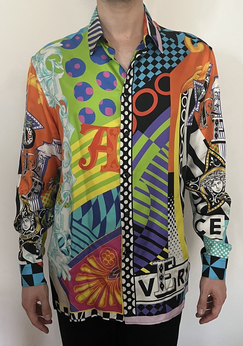 【VERSACE】 シャツ バロック アパレル S Barocco Silk Shirt Black,Print | VERSACE US