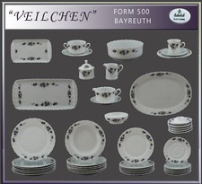 Teile zur Wahl: Eschenbach Bayreuth Form: 500 Muster: "Veilchen". 
