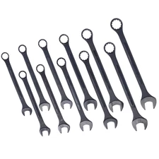 Jumbo Combination Wrench Set extra large, Metric,11-piece, 1-5/16'' to 2'',Black