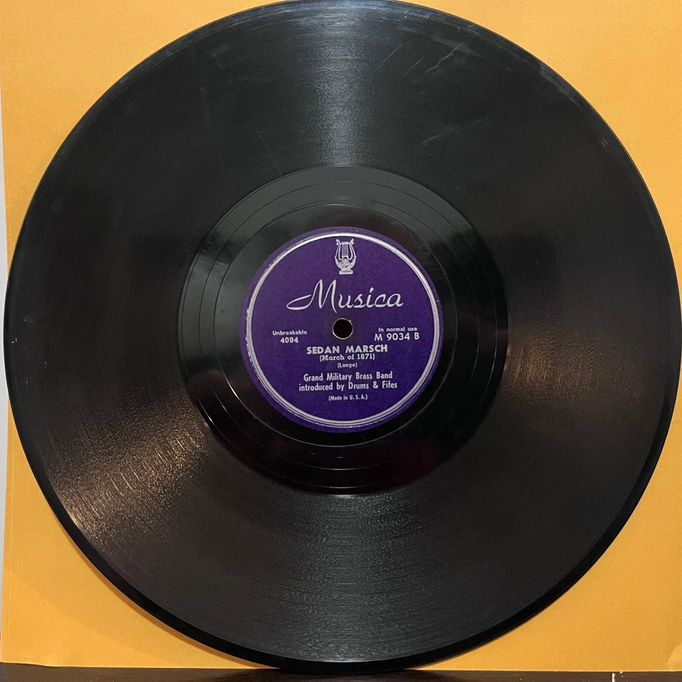 Danzig March / Sedan Marsch (Musica - Pre WWII) - 10" Shellac 78RPM Record - V - Image 4 of 4