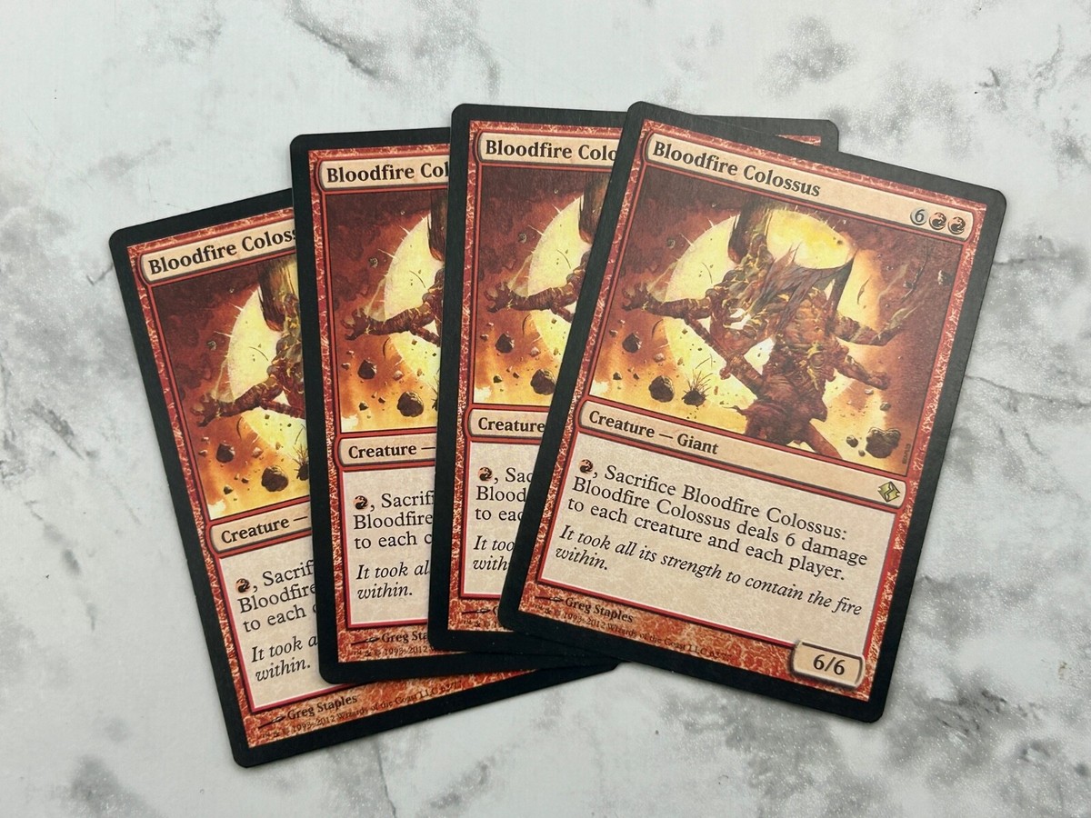 4x Bloodfire Colossus x4 DD Venser v Koth - MTG Magic- 4 Card Playset