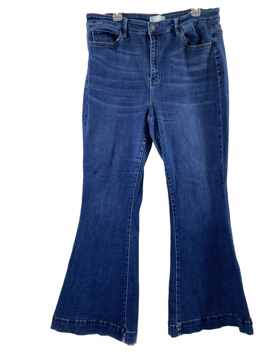 Vervet Blue Jeans Womens Plus Size 18 Medium Wash Denim Bell Bottoms Festival