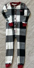 LAZY ONE SWEET CHEEKS BLACK WHITE UNION SUIT PAJAMAS SIZE 4 4T PAJAMAS EUC LN
