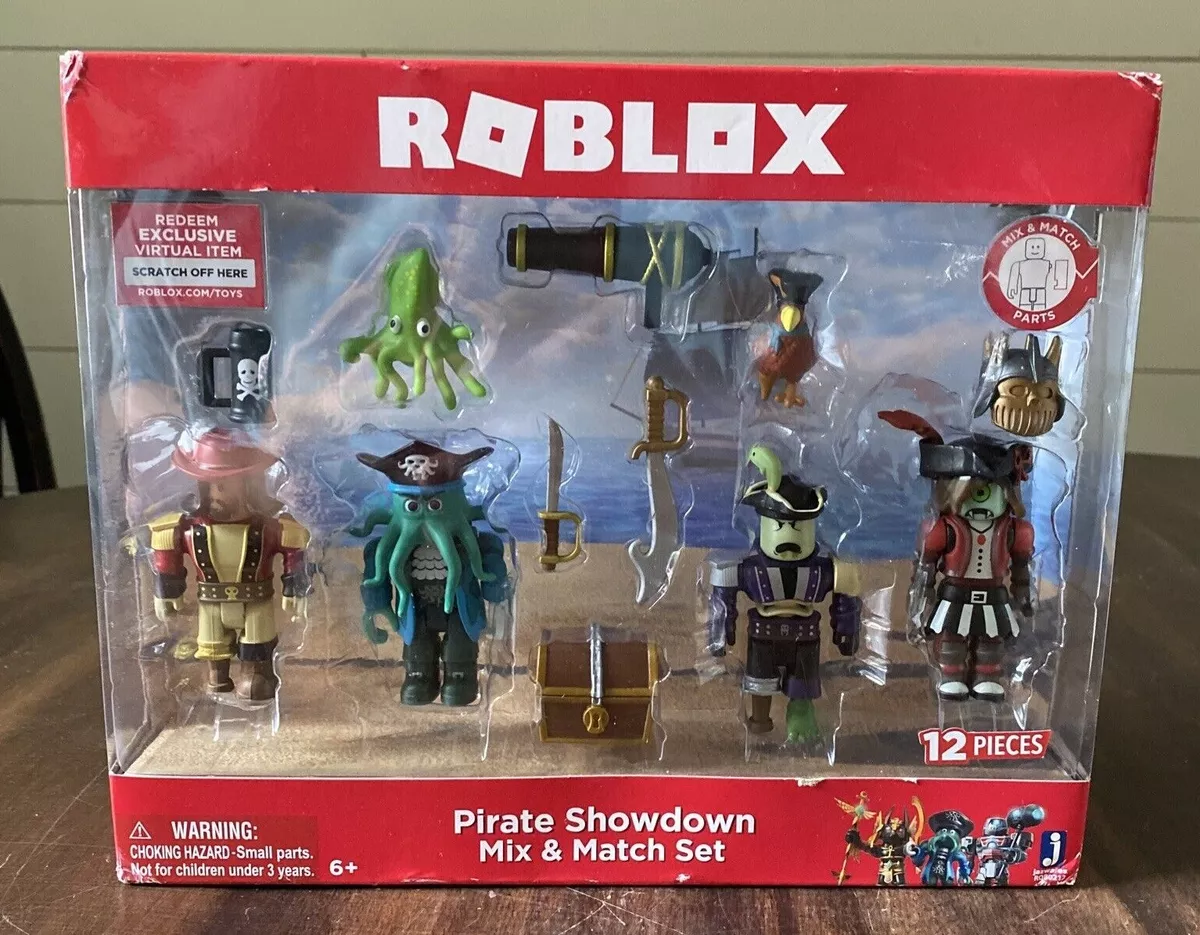 Roblox Pirate Showdown 4 Figure Pack Set 12 Pieces Plus Virtual Item New In  Box