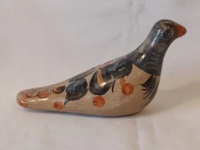 Tonala Mexican Pottery Folk Art Bird Figure Hand Painted