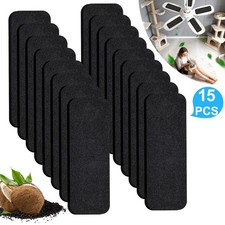 15x Stick-On Ceiling Fan Blade Filters Pet Owners Dust Odor Hair Catch Pad Home