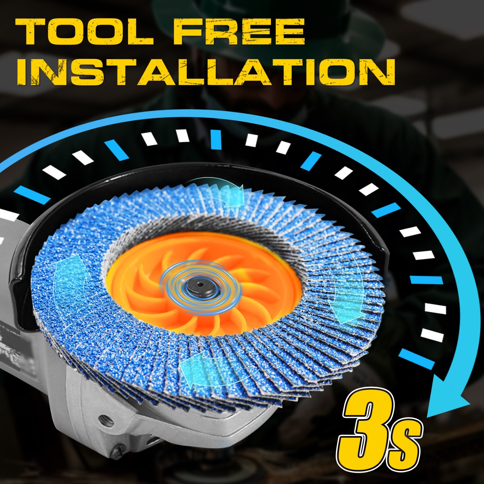 100+20 Pack Flap Discs 40 Grit 4.5" x 7/8" Grinding Sanding Wheels Disc Zirconia