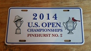 Pinehurst US Open 2014 - Pinehurst No. 2 License Plate Tag