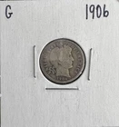 1906 Barber Dime 90% Silver US Coin Liberty Head 10C Vintage Collectible