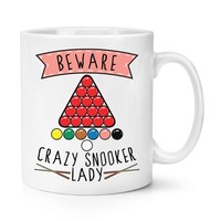 Beware VerrüCkte Snooker Damen 284Ml Becher Tasse - Lustig Sport