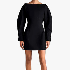 KBB by KAHLANA Women's 'The Boatneck Mini Dress' - Black Size 2
